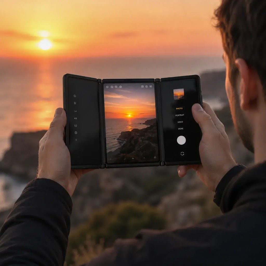 Fold360™ — fotoaparát 48 MP na 3 obrazovkách